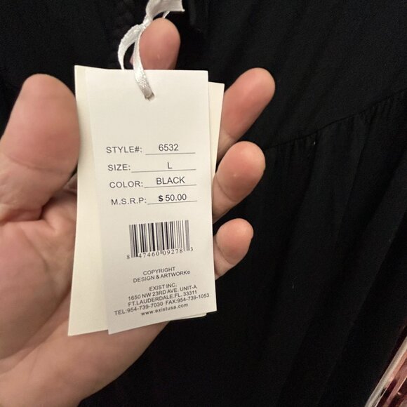 5th & Love Long Dress Women Size Large L Black Sleeveless Neck Strap New w/ Tags - Picture 4 of 9